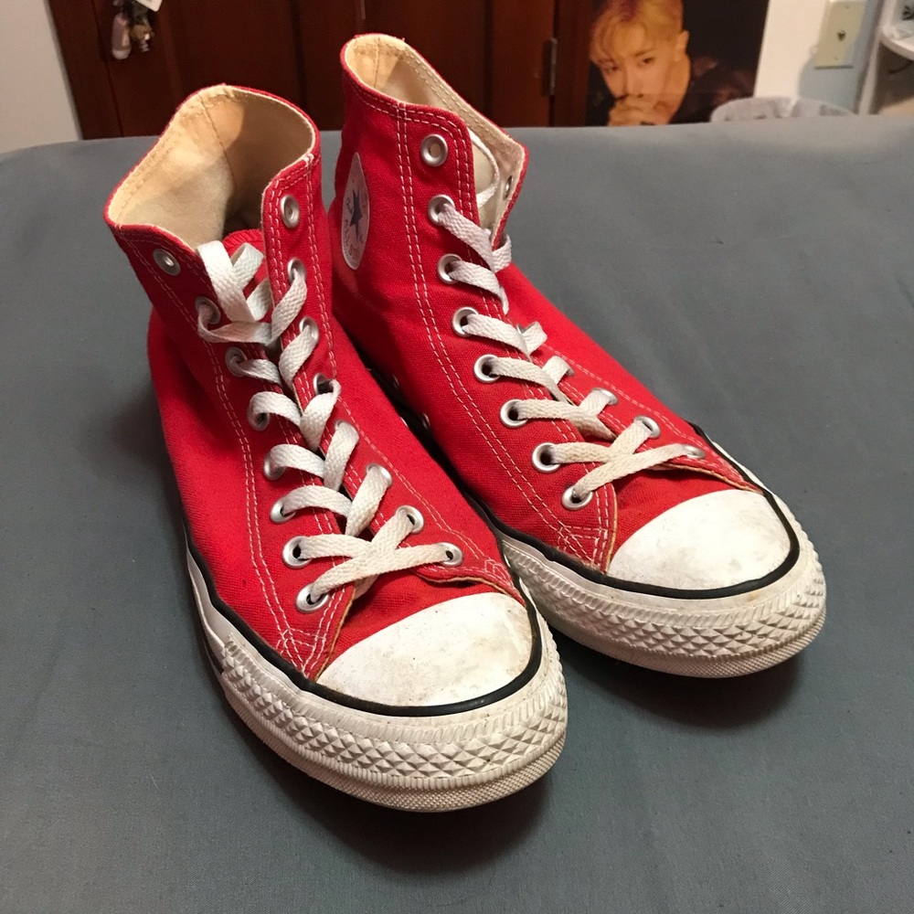 Red High Top Converse